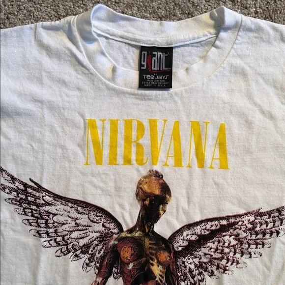 NIRVANA In Utero - White Angel Graphic Tee - Picture 2 of 3